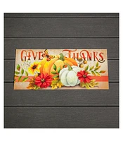 Evergreen Give Thanks Sassafras Switch Puzzle Mat 11.5 x 10 Inches Indoor and Outdoor Decor