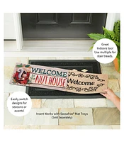 Evergreen Welcome to the Nut House Sassafras Indoor Outdoor Switch Doormat 1'10"x10" Beige