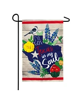 Evergreen Flag Texas In My Soul Garden Linen Flag