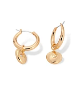 Ettika Polished Pebble Huggie Hoop Earrings