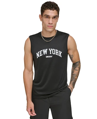 Dkny Men's New York Arch Logo Sleeveless Rash Guard Tank