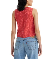 Levi's Women's Shane Cotton Tie-Neck Button-Front Top