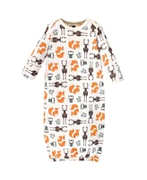 Hudson Baby Unisex Cotton Gowns, Owl