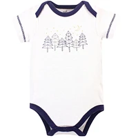 Touched by Nature Baby Boys Baby Organic Cotton Bodysuits 5pk