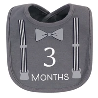 Hudson Baby Baby Boys Brand New Terry Drooler Bibs with Fiber Filling, Pack of 10