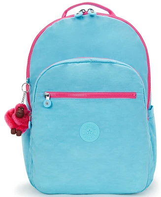 Kipling Seoul Extra Large Candy Metal Nylon 17" Laptop Backpack