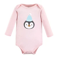 Hudson Baby Baby Girls Hudson Cotton Long-Sleeve Bodysuits