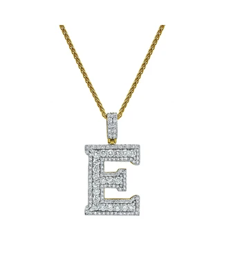 LuvMyJewelry Letter E Natural Round Cut Diamond Pendant (2.4 cttw) in 14k Yellow Gold for Women & Men