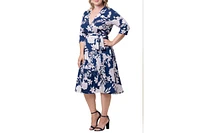 Kiyonna Plus Signature Print Wrap Dress