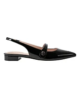 Bandolino Women's Aubriana Pointed Toe Slingback Mary Jane Flats