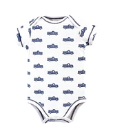 Touched by Nature Baby Boys Organic Cotton Bodysuits 5pk, Truck, 18-24 Months