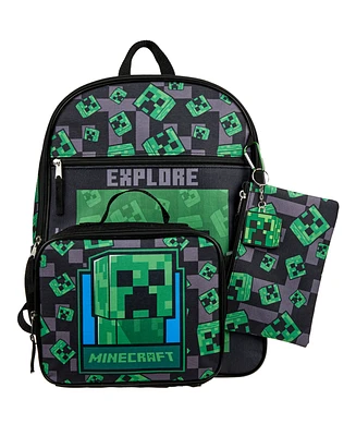 Minecraft Boy's 5 Pc Backpack Set