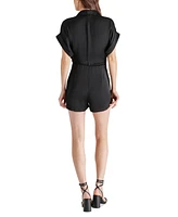 Steve Madden Women's Tori Tie-Waist Satin Romper