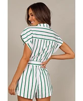 Petal and Pup Women's Addie Tie Waist Romper
