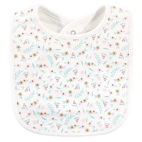 Hudson Baby Infant Girl Cotton Bibs, Sweet Bunny, One Size