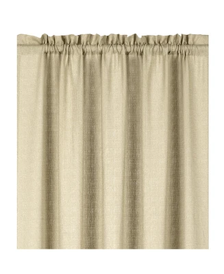 Kate Aurora Living Textured Crepe Sheer Single Window Curtain Treatments And Valances - 52 in. W x 84 L Panel, Gold/Taupe