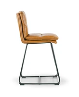 Glamour Home 26.5" Aulani Iron, Polyester Counter Height Stool