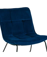 Glamour Home Aurele 26.5" Velvet Fabric Metal Accent Chair