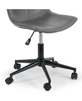 Glamour Home 35.25" Amery Polyester, Metal Task Chair