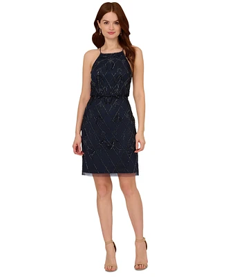 Adrianna Papell Women's Embellished Blouson Party Dress