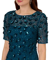 Adrianna Papell Beaded Floral Sheath Dress