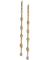 Karl Lagerfeld Paris Gold-Tone Crystal Mini Charm Linear Earrings