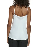 Karl Lagerfeld Paris Women's Embellished Cowl Neck Tank Top