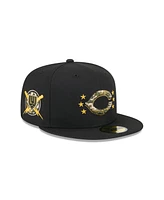 New Era Men's Black Cincinnati Reds 2024 Armed Forces Day On-Field 59FIFTY Fitted Hat