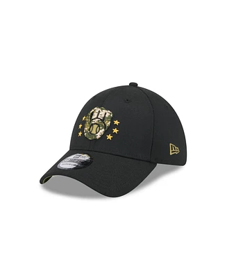 New Era Men's Black Milwaukee Brewers 2024 Armed Forces Day 39THIRTY Flex Hat