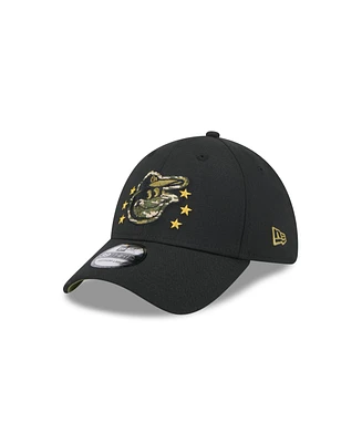 New Era Men's Black Baltimore Orioles 2024 Armed Forces Day 39THIRTY Flex Hat