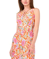 Msk Women's Printed Hardware Sleeveless Maxi Dress