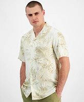 Club Room Men's Gado Leaf Regular-Fit Printed Button-Down Camp Shirt, Created for Macy's