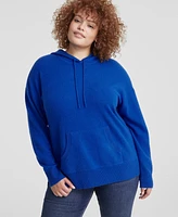 Charter Club Plus Cashmere Drawstring Hoodie, Created for Macy's