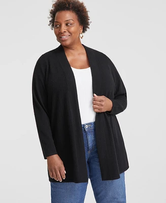 Charter Club Plus Size 100% Cashmere Duster Cardigan, Created for Macy's