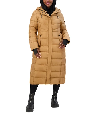 Steve Madden Juniors' Hooded Maxi Puffer Coat, Created for Macy's