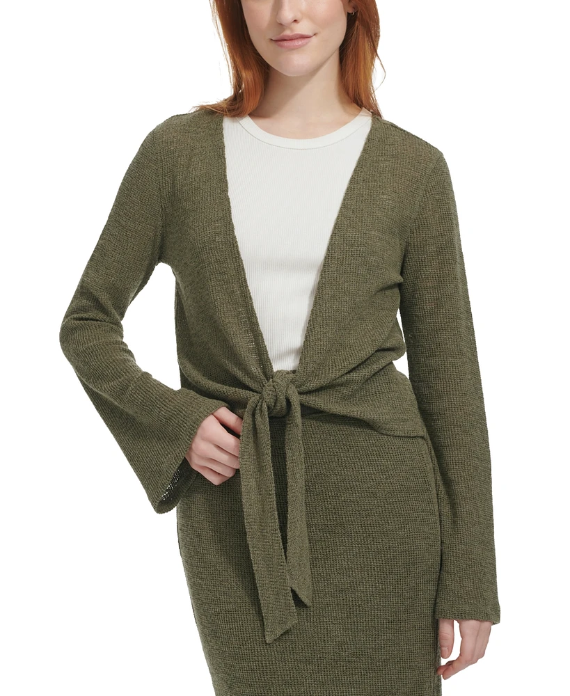 Andrew Marc Sport Women's Tie-Front Bell-Sleeve Cardigan