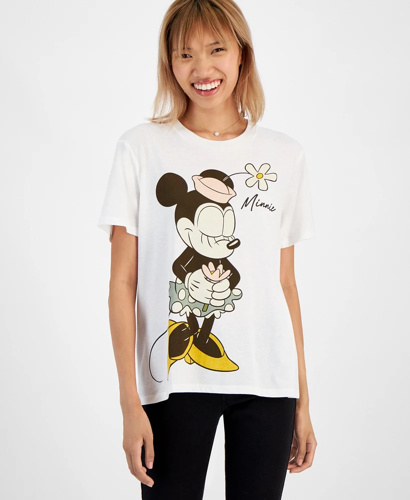 Disney Juniors' Minnie Mouse Cotton Relaxed-Fit Graphic T-Shirt