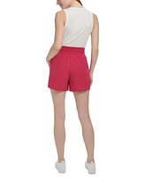 Andrew Marc Sport Women's Lightweight Stretch-Weave Drawstring Shorts