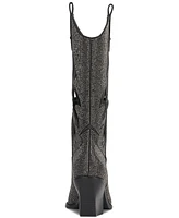 Jessica Simpson Women's Ginika Rhinestone Chop-Out Knee-High Cowboy Boots