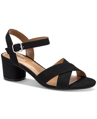 Style & Co Women's Amariss Crisscross Block Heel Dress Sandals, Created for Macy's