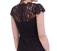 Eliza J Women's Lace Cap-Sleeve Sheath Dress