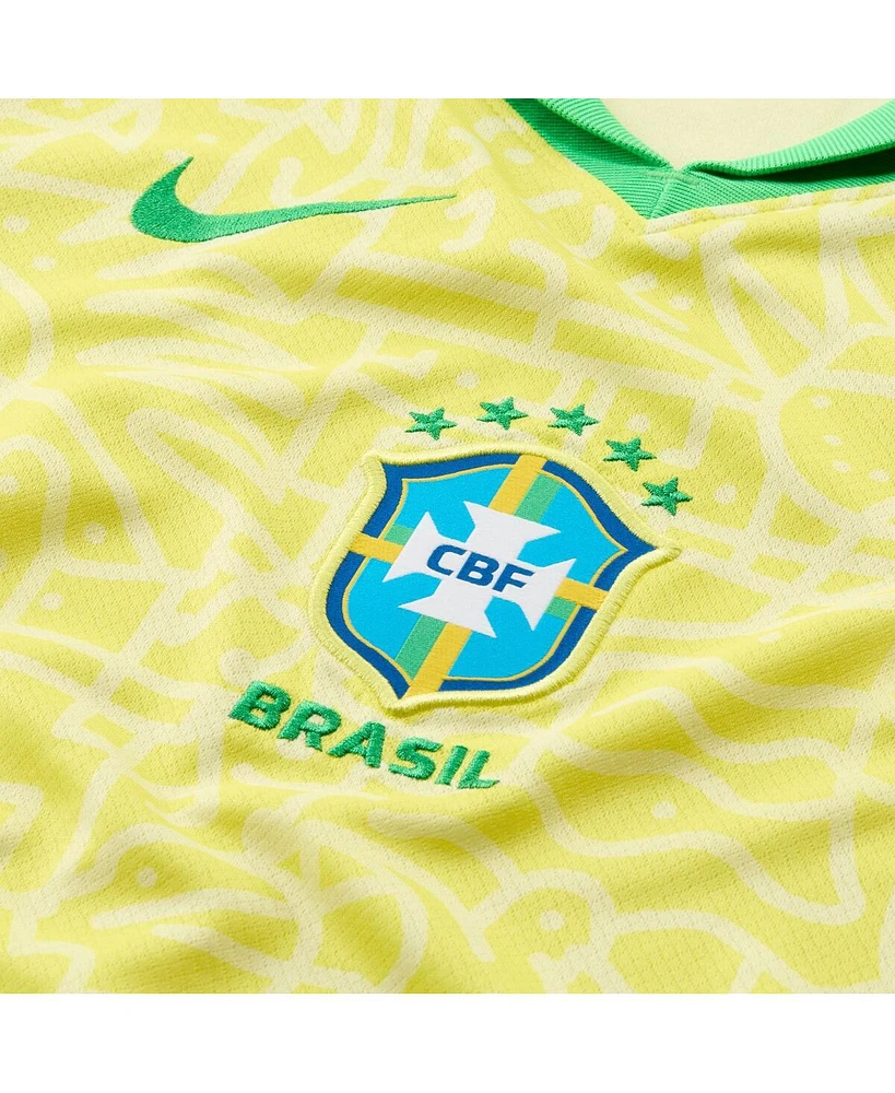 Nike Big Boys and Girls Yellow Brazil National Team 2024 Home Stadium Replica Jersey