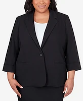 Alfred Dunner Plus Classic Fit Blazer Jacket