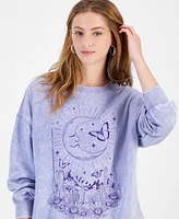 Rebellious One Juniors' Celestial Butterfly-Graphic Sweatshirt