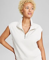 And Now This Women's Scuba Quarter-Zip Collar Vest, Created for Macy's