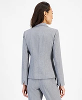 Kasper Petite Crepe One-Button Blazer