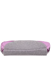 Nina Crystal Flap Mirror Metallic Patent Clutch Bag