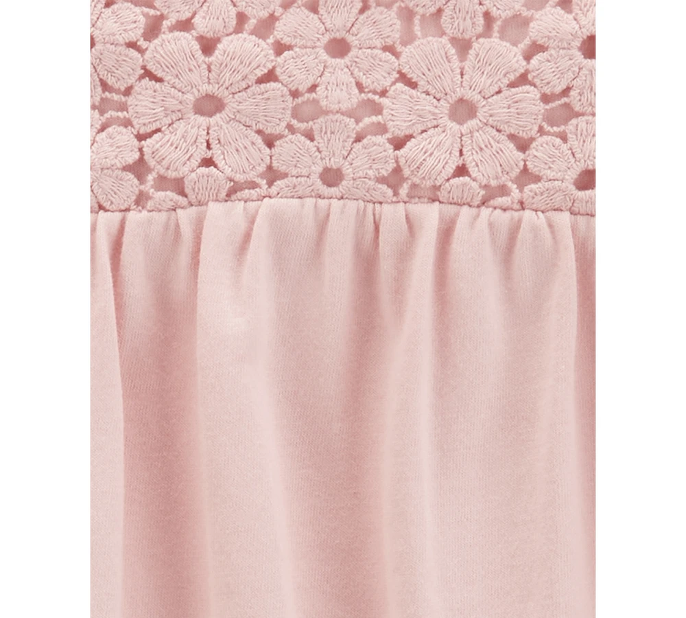 Carter's Baby Girls 2-Pc. Flutter Bodysuit & Floral-Print Pants Set