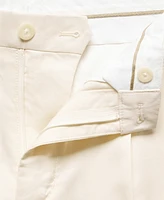 Mango Men's Linen-Blend Darts Detail Bermuda Shorts