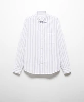 Mango Men's Classic Fit Vertical Striped Shirt